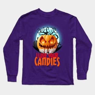 Moonlit Pumpkin Halloween Long Sleeve T-Shirt